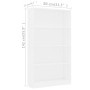 Estantería de 4 niveles madera contrachapada blanca 80x24x142cm de , Librerías y estanterías - Ref: Foro24-800909, Precio: 90...