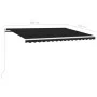 Toldo manual retráctil con LED gris antracita 400x350 cm de vidaXL, Toldos - Ref: Foro24-3068984, Precio: 362,00 €, Descuento: %