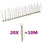 Set de 5 hileras de pinchos contra pájaros y palomas 20 uds 10m de , Repelentes para animales - Ref: Foro24-149129, Precio: 5...