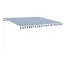 Toldo automático retráctil azul y blanco 400x350 cm de vidaXL, Toldos - Ref: Foro24-3068986, Precio: 438,37 €, Descuento: %