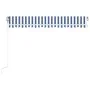 Toldo automático retráctil azul y blanco 400x350 cm de vidaXL, Toldos - Ref: Foro24-3068986, Precio: 438,37 €, Descuento: %