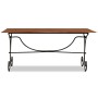 Mesa de comedor madera maciza acabado miel 180x90x76 cm de , Mesas de cocina y de comedor - Ref: Foro24-244677, Precio: 319,3...