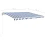 Toldo automático retráctil azul y blanco 400x350 cm de vidaXL, Toldos - Ref: Foro24-3068986, Precio: 438,37 €, Descuento: %