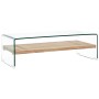 Mesa de centro de vidrio templado transparente 98x45x31 cm de , Mesas de centro - Ref: Foro24-284743, Precio: 211,30 €, Descu...