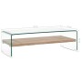 Mesa de centro de vidrio templado transparente 98x45x31 cm de , Mesas de centro - Ref: Foro24-284743, Precio: 211,30 €, Descu...