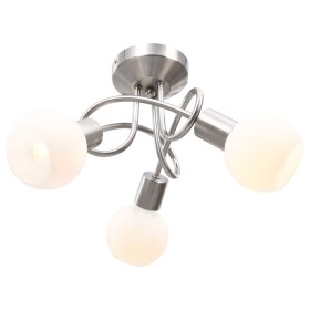 Lámpara de techo pantallas cerámica bol blanco 3 bombillas E14 de , Apliques de techo - Ref: Foro24-289228, Precio: 49,48 €, ...