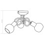 Lámpara de techo pantallas cerámica bol blanco 3 bombillas E14 de , Apliques de techo - Ref: Foro24-289228, Precio: 49,48 €, ...