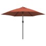 Sombrilla de jardín con palo de metal terracota 300 cm de , Sombrillas - Ref: Foro24-313753, Precio: 64,03 €, Descuento: %