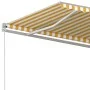 Toldo manual retráctil amarillo y blanco 450x350 cm de vidaXL, Toldos - Ref: Foro24-3068998, Precio: 375,56 €, Descuento: %
