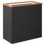 Jardinera de ratán sintético negra 80x40x80 cm de , Maceteros y jardineras - Ref: Foro24-319417, Precio: 109,92 €, Descuento: %