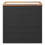 Jardinera de ratán sintético negra 80x40x80 cm de , Maceteros y jardineras - Ref: Foro24-319417, Precio: 109,92 €, Descuento: %