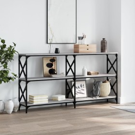 Mesa consola madera de ingeniería gris Sonoma 156x28x80,5 cm de , Mesas auxiliares - Ref: Foro24-835427, Precio: 63,56 €, Des...