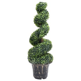 Planta espiral de Boj artificial con macetero verde 100 cm de , Flora artificial - Ref: Foro24-336505, Precio: 91,11 €, Descu...