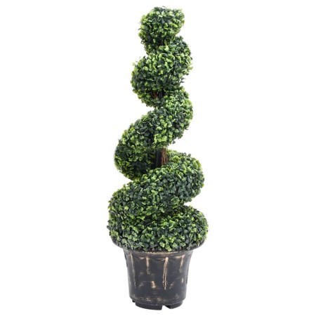 Planta espiral de Boj artificial con macetero verde 100 cm de , Flora artificial - Ref: Foro24-336505, Precio: 91,11 €, Descu...