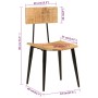Sillas de comedor 2 uds madera maciza de mango 44x40x80 cm de , Sillas de comedor - Ref: Foro24-348161, Precio: 207,33 €, Des...
