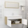 Set de muebles de baño 2 pzas madera contrachapada blanco roble de , Muebles de baño - Ref: Foro24-804814, Precio: 81,23 €, D...