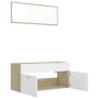 Set de muebles de baño 2 pzas madera contrachapada blanco roble de , Muebles de baño - Ref: Foro24-804814, Precio: 81,23 €, D...