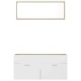 Set de muebles de baño 2 pzas madera contrachapada blanco roble de , Muebles de baño - Ref: Foro24-804814, Precio: 81,23 €, D...