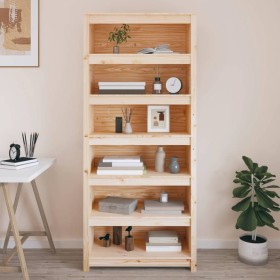 Estantería madera maciza de pino 80x35x183 cm de , Librerías y estanterías - Ref: Foro24-821694, Precio: 166,82 €, Descuento: %