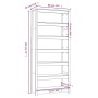 Estantería madera maciza de pino 80x35x183 cm de , Librerías y estanterías - Ref: Foro24-821694, Precio: 166,82 €, Descuento: %