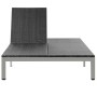 Tumbona doble con ruedas ratán sintético negro de , Tumbonas - Ref: Foro24-43977, Precio: 288,26 €, Descuento: %