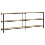 Mesa consola madera de ingeniería roble Sonoma 200x29x75 cm de , Mesas auxiliares - Ref: Foro24-834111, Precio: 130,66 €, Des...