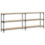 Mesa consola madera de ingeniería roble Sonoma 200x29x75 cm de , Mesas auxiliares - Ref: Foro24-834111, Precio: 130,66 €, Des...