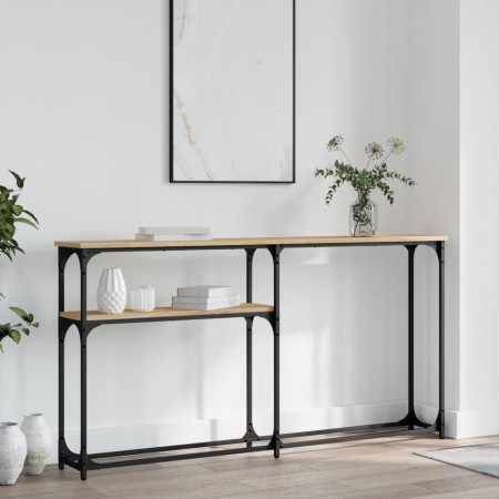Mesa consola madera de ingeniería roble Sonoma 145x22,5x75 cm de , Mesas auxiliares - Ref: Foro24-834096, Precio: 57,66 €, De...