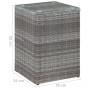 Mesa auxiliar superficie vidrio ratán sint. gris 35x35x52 cm de , Mesas auxiliares - Ref: Foro24-46983, Precio: 76,36 €, Desc...
