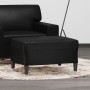 Reposapiés de cuero sintético negro 70x55x41 cm de , Otomanas - Ref: Foro24-349311, Precio: 59,97 €, Descuento: %