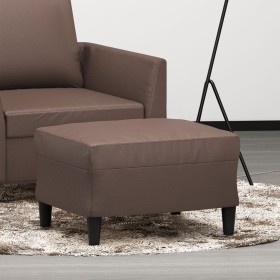 Reposapiés de cuero sintético marrón 60x50x41 cm de , Otomanas - Ref: Foro24-349289, Precio: 51,24 €, Descuento: %