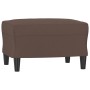 Reposapiés de cuero sintético marrón 60x50x41 cm de , Otomanas - Ref: Foro24-349289, Precio: 51,24 €, Descuento: %
