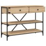Mesa consola cajones estantes madera de ingeniería roble Sonoma de , Mesas auxiliares - Ref: Foro24-833404, Precio: 131,41 €,...
