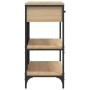 Mesa consola cajones estantes madera de ingeniería roble Sonoma de , Mesas auxiliares - Ref: Foro24-833404, Precio: 131,41 €,...