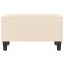 Reposapiés tela de microfibra beige 70x55x41 cm de , Otomanas - Ref: Foro24-349366, Precio: 61,35 €, Descuento: %