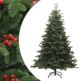 Árbol de Navidad artificial con piñas y bayas 180 cm de , Arboles de navidad - Ref: Foro24-358376, Precio: 105,98 €, Descuent...