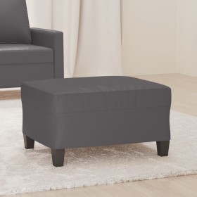 Reposapiés de cuero sintético gris 70x55x41 cm de , Otomanas - Ref: Foro24-349358, Precio: 59,57 €, Descuento: %