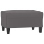 Reposapiés de cuero sintético gris 70x55x41 cm de , Otomanas - Ref: Foro24-349358, Precio: 59,57 €, Descuento: %