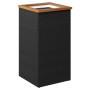 Jardinera de ratán sintético negro 40x40x80 cm de , Maceteros y jardineras - Ref: Foro24-319415, Precio: 79,17 €, Descuento: %