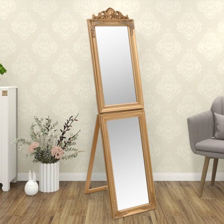 Espejo de pie dorado 50x200 cm de , Espejos - Ref: Foro24-351529, Precio: 154,07 €, Descuento: %