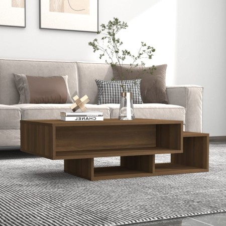 Mesa de centro madera de ingeniería roble marrón 105x55x32 cm de , Mesas de centro - Ref: Foro24-815983, Precio: 66,74 €, Des...