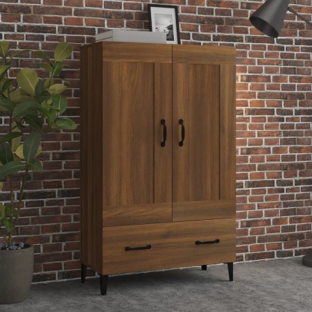 Aparador alto de madera contrachapada marrón roble 70x31x115 cm de , Aparadores - Ref: Foro24-817488, Precio: 94,80 €, Descue...