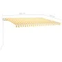 Toldo manual retráctil con LED amarillo y blanco 400x350 m de vidaXL, Toldos - Ref: Foro24-3068983, Precio: 363,38 €, Descuen...