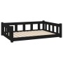 Cama para perros madera maciza de pino negro 105,5x75,5x28 cm de , Camas para perros - Ref: Foro24-820206, Precio: 104,77 €, ...