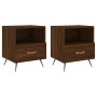 Mesita noche 2 uds madera ingeniería marrón roble 40x35x47,5 cm de , Mesitas de noche - Ref: Foro24-827387, Precio: 61,03 €, ...