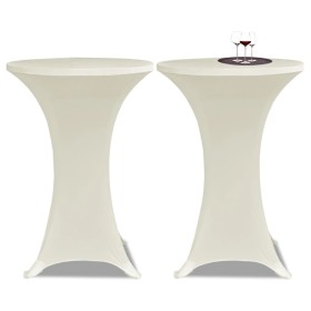 2 Manteles color crema ajustados para mesa de pie - 70 cm diámetro de , Fundas - Ref: Foro24-241208, Precio: 26,16 €, Descuen...