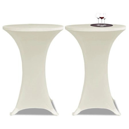 2 Manteles color crema ajustados para mesa de pie - 70 cm diámetro de , Fundas - Ref: Foro24-241208, Precio: 26,16 €, Descuen...