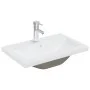 Mueble con lavabo negro brillante aglomerado de vidaXL, Tocadores de baño - Ref: Foro24-3071271, Precio: 174,31 €, Descuento: %