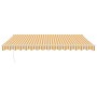 Toldo retráctil automático amarillo y blanco 4x3 m de , Toldos - Ref: Foro24-3154483, Precio: 420,50 €, Descuento: %