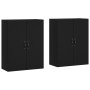 Armarios de pared 2 uds madera de ingeniería negro de , Aparadores - Ref: Foro24-3197890, Precio: 171,15 €, Descuento: %